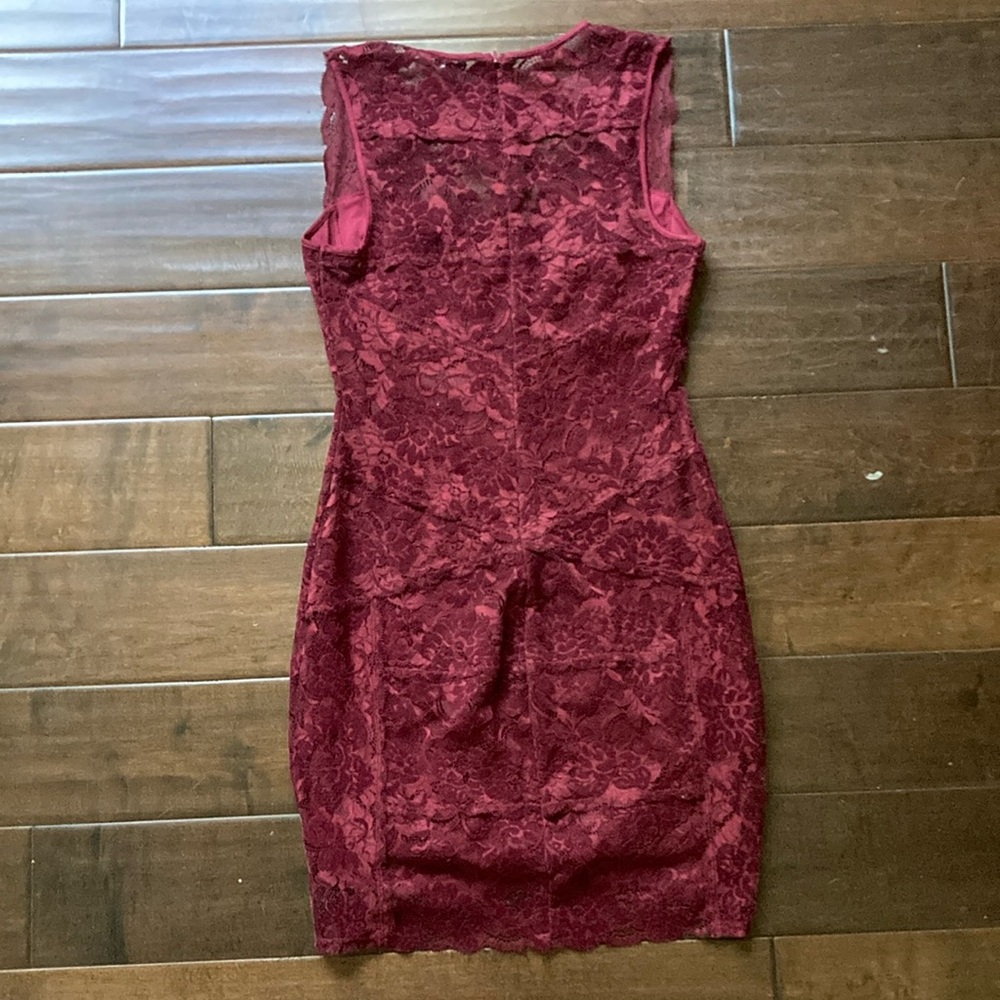 Guess Burgundy Lace Dress - Picture 2 of 5